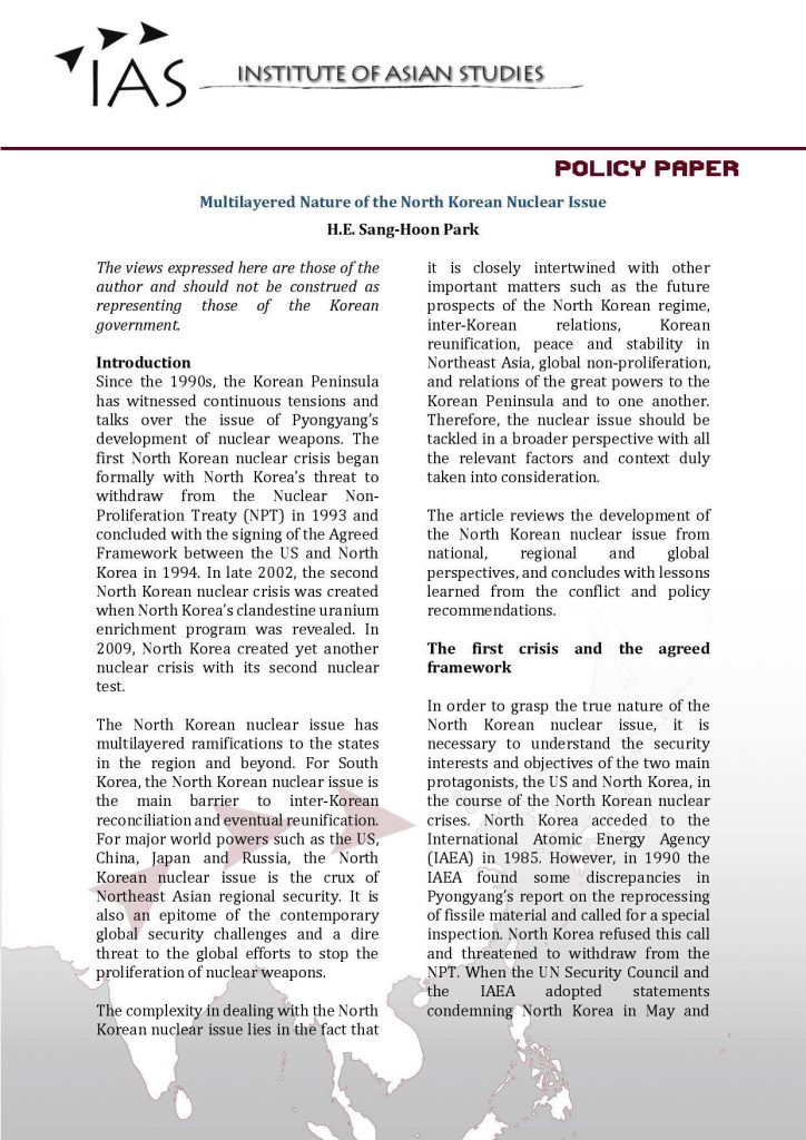 Multilayered Nature of the North Korean Nuclear Issue